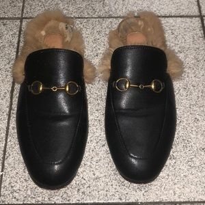 Gucci Princetown fur-lined mules